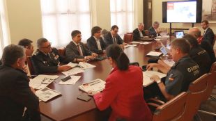 Un moment de la Junta de Seguretat amb el conseller Jané © Aj. de Girona