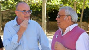 El cap de llista de Catalunya Sí Que es Pot, Marc Vidal, i el candidat Aldo del Zoppo © ACN