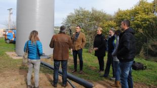L'alcalde de Sant Feliu de Guíxols, Carles Motas, visitant les obres © ACN