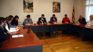 Un instant del ple celebrat ahir a Sant Julià de Ramis © ACN