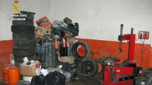 Interior del taller mecànic