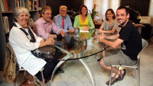 Els portaveus dels grups de CDC, PSC, ERC i la CUP © ACN