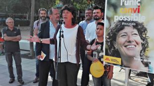 Teresa Jordà (ERC) durant la campanya a Girona © ACN