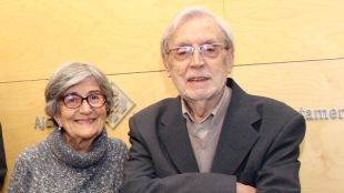 Narcís-Jordi Aragó a la dreta de la imatge en un acte institucional © Aj. de Girona