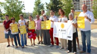 Els organitzadors dels actes de l'11 de setembre a Girona © ACN