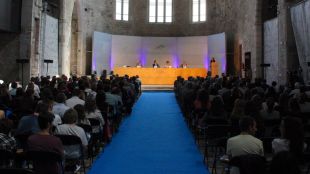 L'Aula Magna de la UdG durant la inauguració del curs 2016/17 © ACN