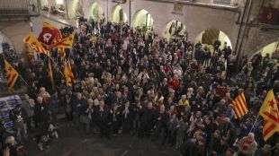 Unes 500 persones han respost a la crida de les entitats independentistes a Girona © ACN