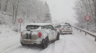 L'N-260 abans d'arribar a Sant Joan de les Abadesses, aquesta tarda