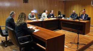 Imatge general de la sala de vistes, al Jutjat de Girona