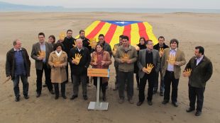 estelada, campanya, eleccions, ERC, platja