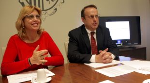 Manel Toro i Marta Felip en una roda de premsa el desembre de 2014