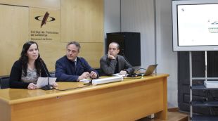 Ribera i Teixidor durant la presentació dels treballs