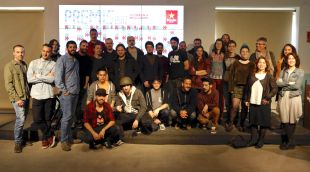 Alguns dels finalistes dels Premis Enderrock 2017, avui a l'Antiga Fàbrica Damm