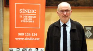 El síndic, Rafael Ribó, avui a la sala de plens de la Diputació de Girona