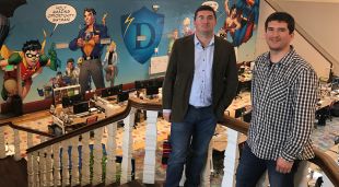 Els fundadors d'Skitude durant una visita als Estats Units aquest 2017