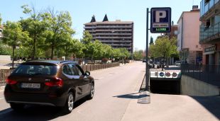 Entrada de l'aparcament de la Devesa