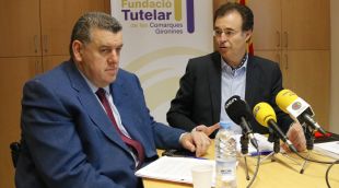 El director de la Fundació Tutelar de les Comarques Gironines, Josep Maria Solé (esquerra) i el seu president, Pere Cornellà