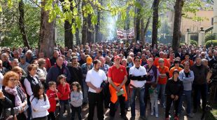La concentració en suport dels caçadors a Camprodon