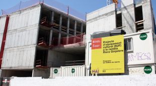 Edifici que s'està construint on abans hi havia l'equipament de la SUF