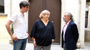 D'esquerra a dreta, els regidors Manuel Martín (PSC), Eva Palau (CiU) i Pere Albertí