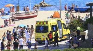 Zona de Blanes on ha estat atesa una dona que havia patit la parada cardíaca