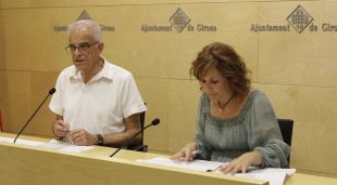 El vicealcalde Eduard Berloso i la regidora Maria Àngels Planas