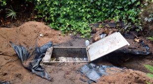 El dipòsit soterrat de gas propà de Verges on s'ha produït la fuita