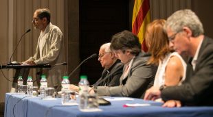 Un instant de la presentació dels actes del Fita 90