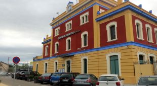 L'estació de trens de Caldes de Malavella, aquest matí