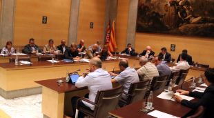 Un instant del ple d'avui a la Diputació de Girona