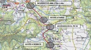 Mapa dels punts on hi ha algunes de les actuacions més destacades (clica per ampliar)