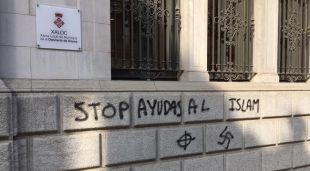Una de les pintades que s'ha pogut veure a la seu del Consell Comarcal de l'Alt Empordà