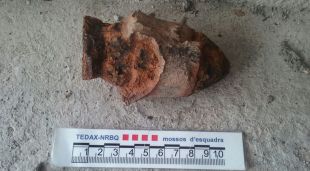 L'espoleta que un home va trobar a una zona boscosa del Ripollès