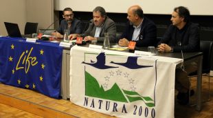 La taula inaugural del congrés estatal sobre espècies exòtiques invasores