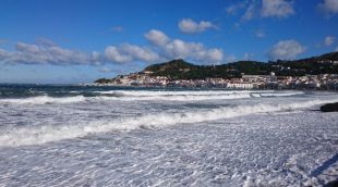 El fort temporal de vent, ahir a Port de la Selva