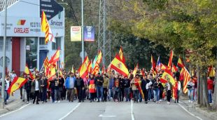 Pla general de la manifestació unionista d'aquest dissabte