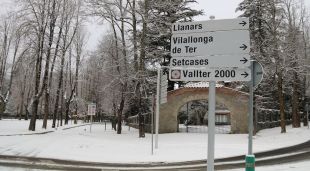 El centre de Camprodon nevat aquest matí