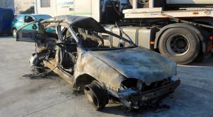El cotxe que s'ha incendiat a l'accident mortal de l'AP-7