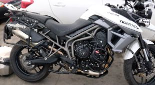La moto accidentada