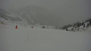 Aspecte que presentava Vallter 2000 a un quart de quatre de la tarda