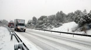 Carretera C-37, al terme de Sant Salvador de Guardiola, aquest matí