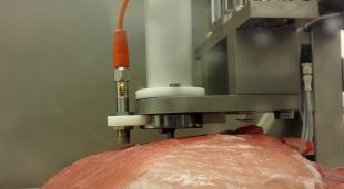 La sonda desenvolupada per Lenz Instruments amb una peça de pernil