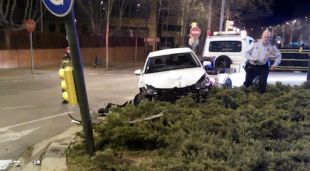 El cotxe del traficant després de l'accident