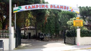 càmping, blanes, entrada