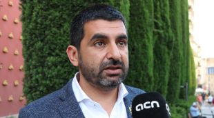El conseller de Treball, Chakir El Homrani, a Figueres aquest matí