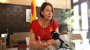 L'alcaldessa de Girona, Marta Madrenas, aquest matí durant l'entrevista