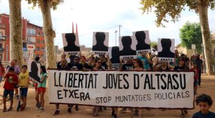 La marxa que s'ha fet en favor dels empresonats d'Altsasua