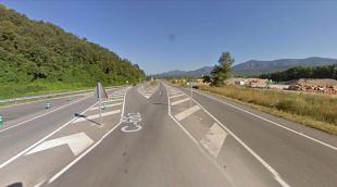 Encreuament de la C-66 al seu pas per Besalú
