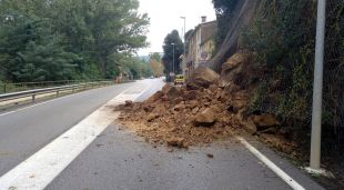 Punt de la carretera N-141 just al veïnat de Vilanna on s'ha produït l'incident