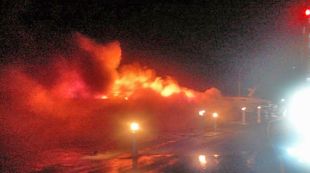 vaixell, cremat, incendi, port, palamós